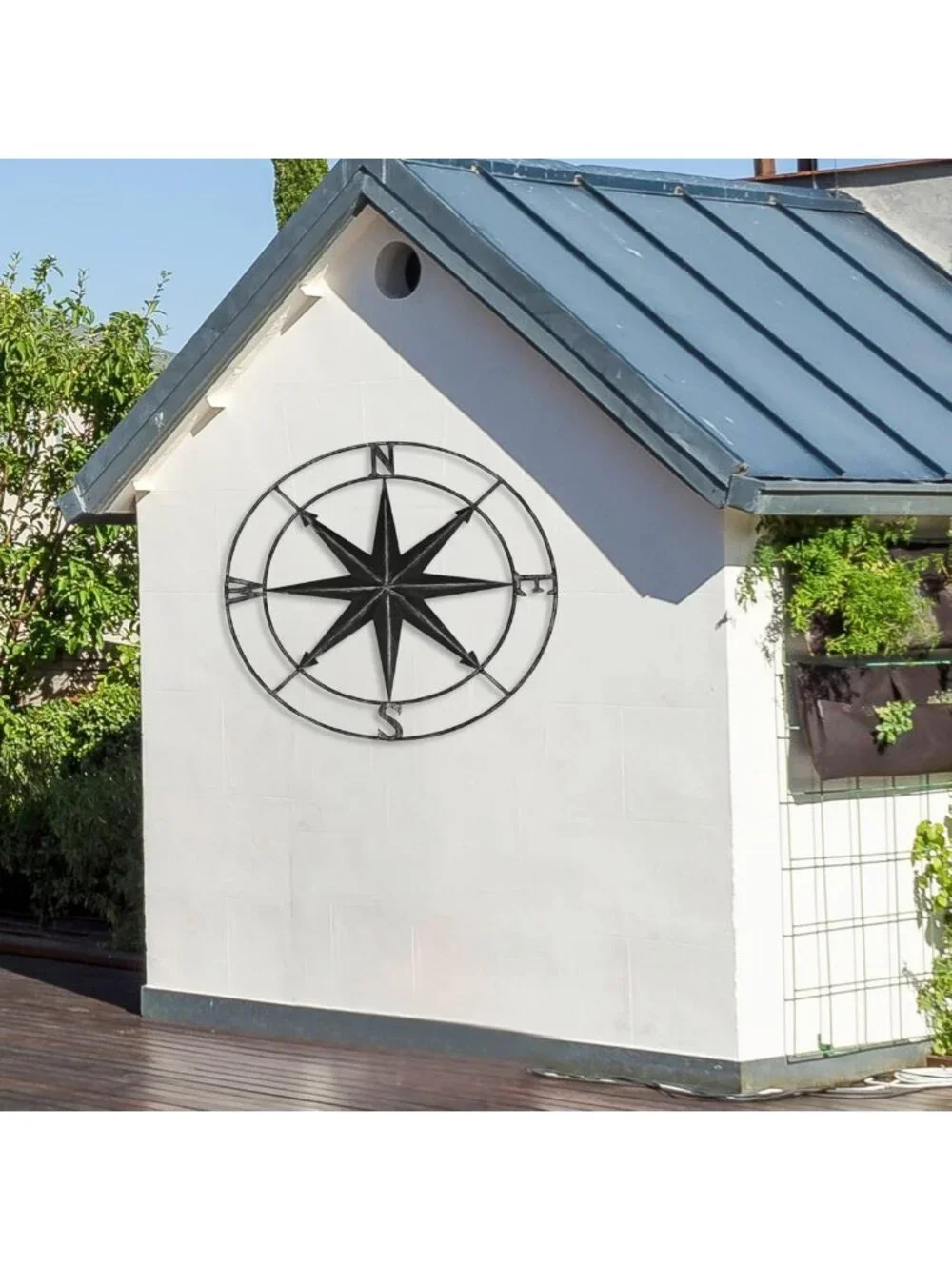 Round Metal Compass Wall Art - 11